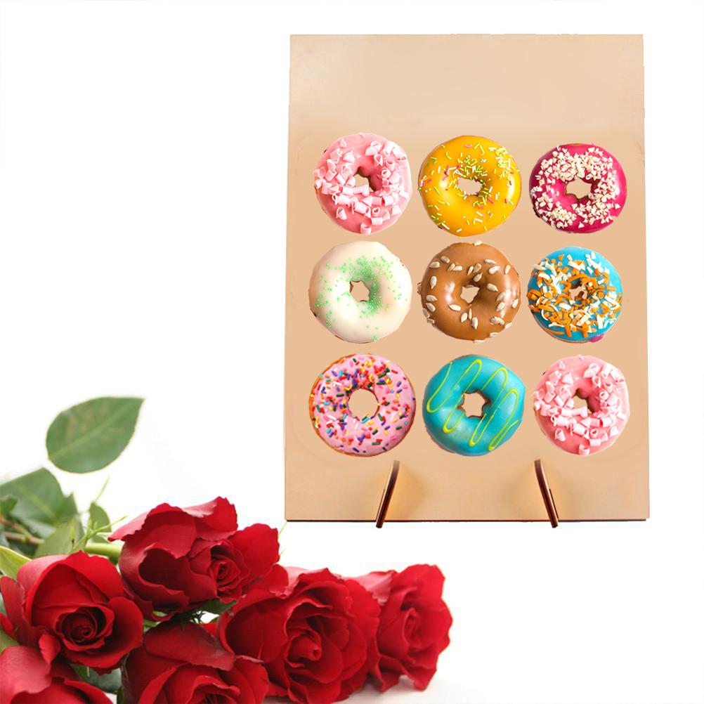 2pcs Wooden Donut Stand Wedding Party Decor