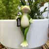 Frog Ornament Resin Decorative Cartoon Animal Hand-Painted Sitting Lying Standing Frog Figurine T6L8