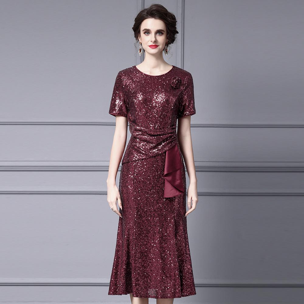 

Елегантна сукня «рибка» з паєтками від Zhili для особливих випадків, літня колекція 2025 2XL