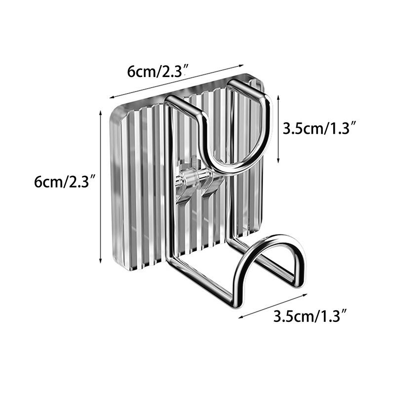 Self-Adhesive Hooks Wall Mounted Washbasin Storage Hooks Holders Bathroom Basin Storage Rack Holder Save Space Stainless Hooks