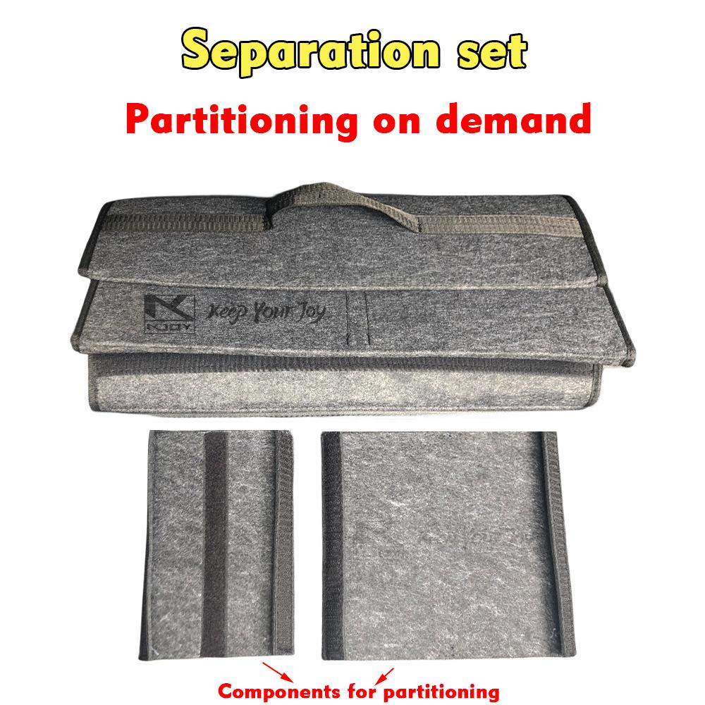 Upgraded Partition Storage function Anti Slip Compartment Boot Storage Tool Car Storage Bag Car Trunk Felt Storage Accessories