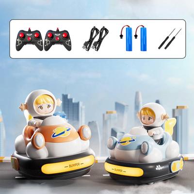 2 Pieces RC Speed Bumpers Cars Toddlers Remote Control Simple To Player Head