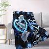 Love Dolphins Customize Your Name Blanket Warm Comfortable And Soft Blankets Are Suitable For Home Lunch Break Blanket Office Sofa Sofa Gift To
