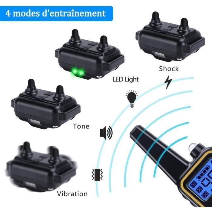 Collier de Dressage pour Chien avec Beep Vibra Choc collier dressage chien étanche et Rechargeable Collier télécommande 800 [94]