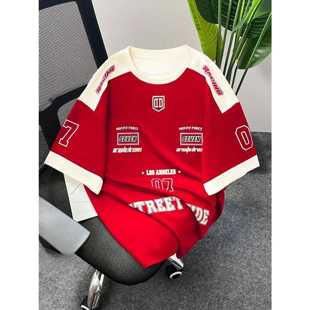Das 2025 Sommer neue Herren-T-Shirt 3D digital bedrucktes Kurzarm-T-Shirt, Herren-Sportbekleidung, Brooklyn Racing Fußball-T-Shirt,