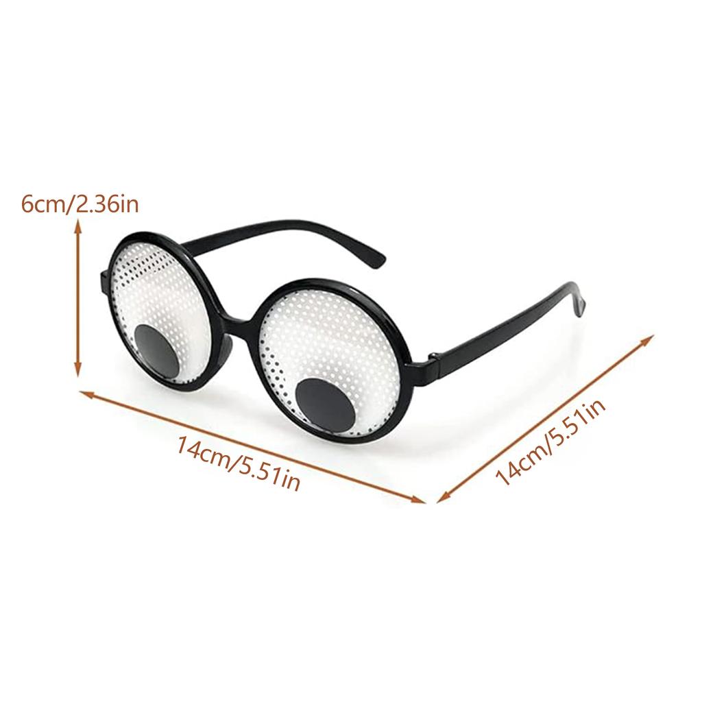 Round Frame Funny Vertigo Glasses Dizzy Shaking Costume Eyes Glass Gift Choice For Kids Friends