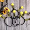 Bee Headbands with Antennae and Antennae Headwear, Plastic, Hand Wash Only, No Feathers, for Bee Themed Party Decorations, Universal Holiday Use