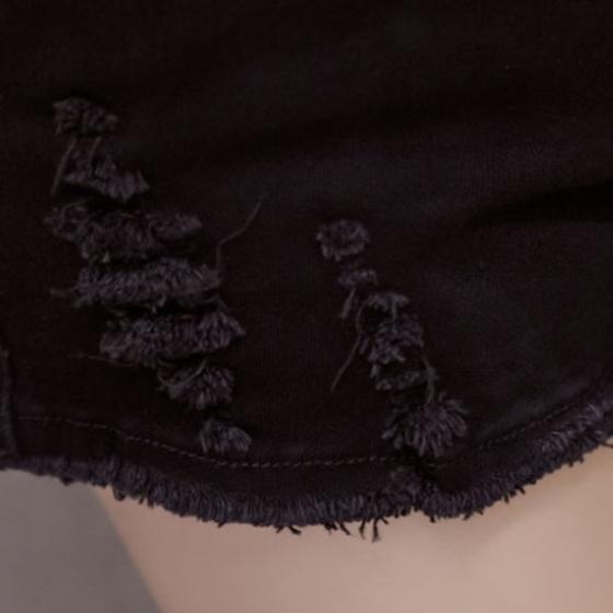 Super Stretch High Waist Denim Shorts Women's Tight-fitting Thin Autumn and Summer Thin Stretch Slim A-line Pants