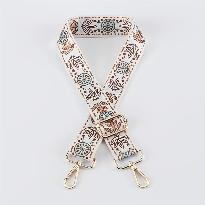 Blommigt Mönster Justerbar Bred Axelrem för Handväskor - Nylon Crossbody-väska, Avtagbar Design, Handväsktillbehör