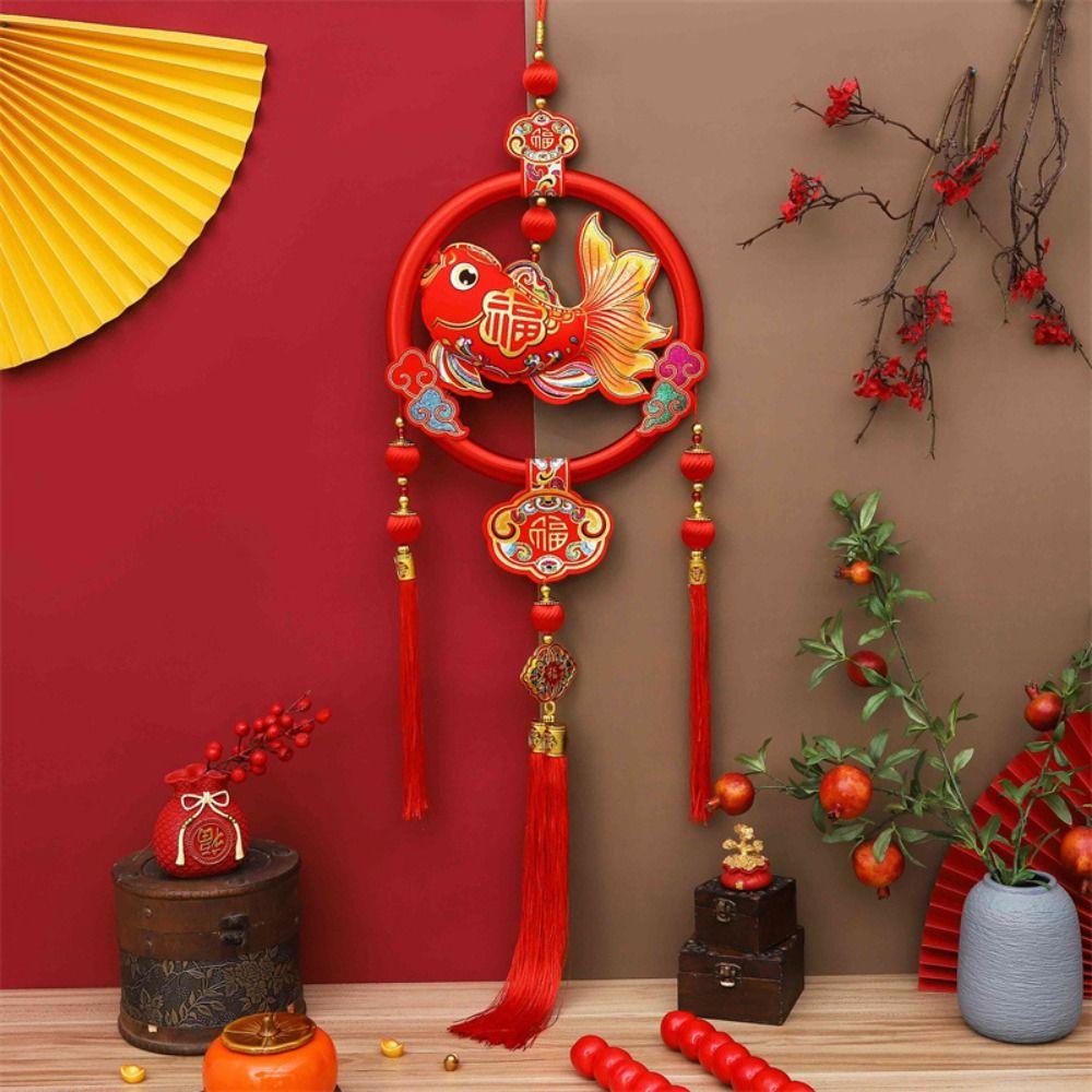 Traditional New Year Fish Pendant Hanging Spring Festival Ornament  Spring Festival