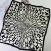 Gift silk scarves High-end silk streamer printed small square scarves Women's versatile trend square silk scarves