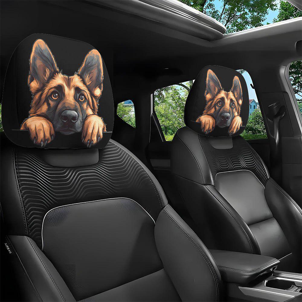 Universelle bedruckte Polyester-Kopfstützenbezüge für SUVs und Limousinen, Dekorativ & Etikettierbar.