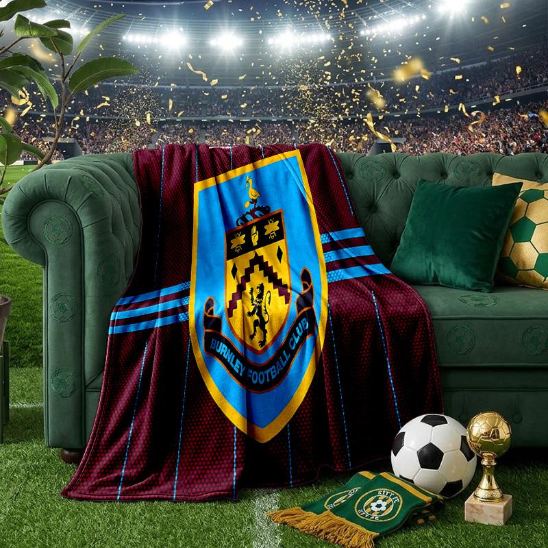 Burnley Football Club Throws Blanket Flannel Blankets Plush for Couch Bed Gifts for Men Women Travel picnic blanket Christmas fan gifts