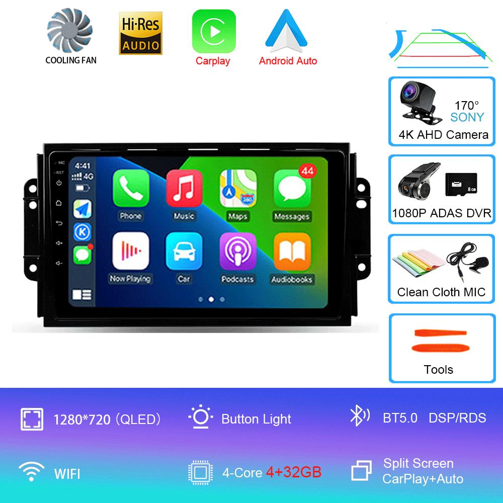 Car Radio 4G DSP Android 14 For Chery Tiggo 3 3X Tiggo 2 Multimedia Video Player Carplay GPS Navigation Stereo Autoradio DVD