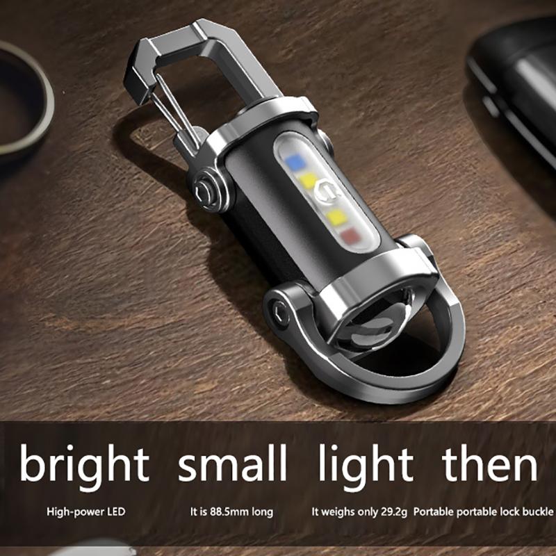 Led Keychain Flashlight Multifunctional Cob Work Light Keyring Practical Inspection Light Key Chain For Outdoor Activities