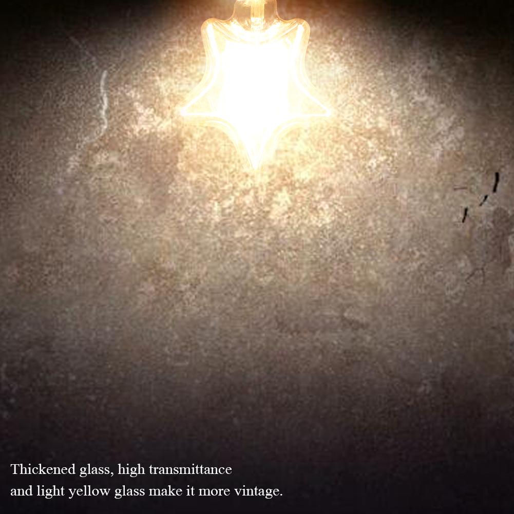 E27 Vintage Licht Lampe Pentagramm Form Glühbirne Beleuchtung Dekoration für Kaffeehaus 220V