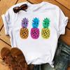 Maycaur Tee Women T-shirt Summer Short Sleeve Avocado Print Clothes Fashion  Cartoon Fruit Graphic T Shirt Kawai Female Tops TEE