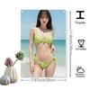 Green Bikini Girl Metal Wall Art  D Flat Beach Decor for Outdoor  Indoor Weatherproof Iron Sign xin