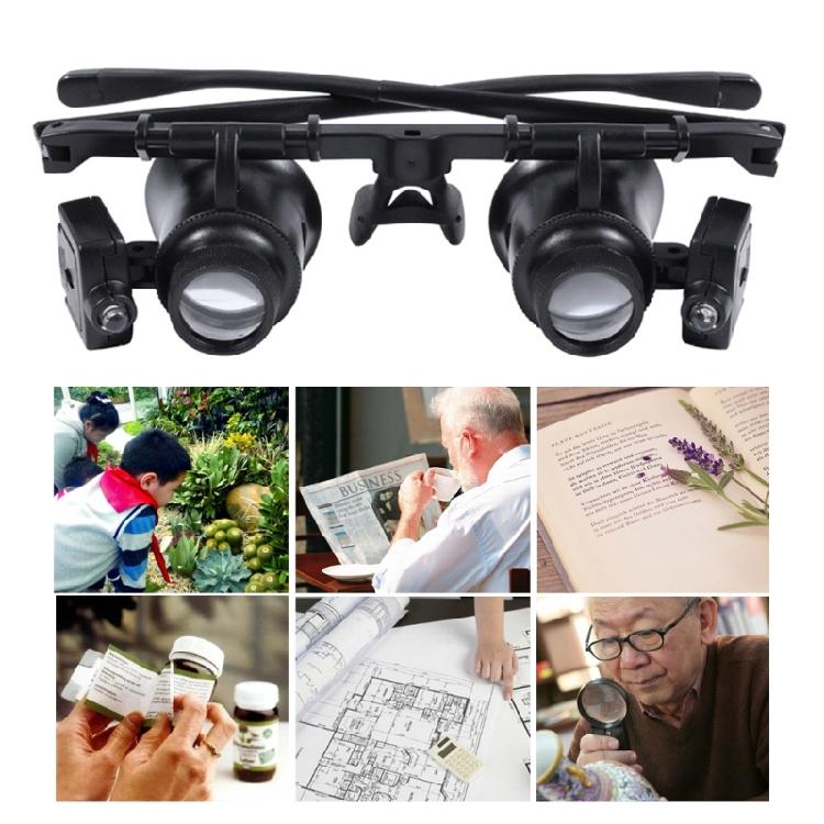 25X Magnifier Goggles Binocular Glasses Handsfree Magnifier for Watch Repair