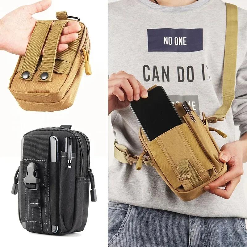 

Men s Belt Bag Outdoor Waist Phone Pouch Nylon Waterproof Tactical Molle Pocket Sports Hunting Accessories EDC Tool Storage Pack зелений