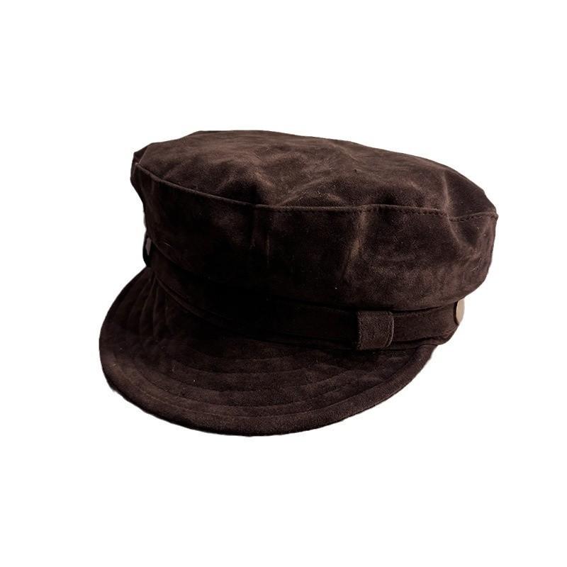 Withsuede Beret Vintage Fabric And Solid Color For Art And Fashion Lovers