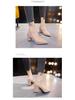 Women's Plus Size Suede Chunky Heel Pointed Toe Heels - European & American Style