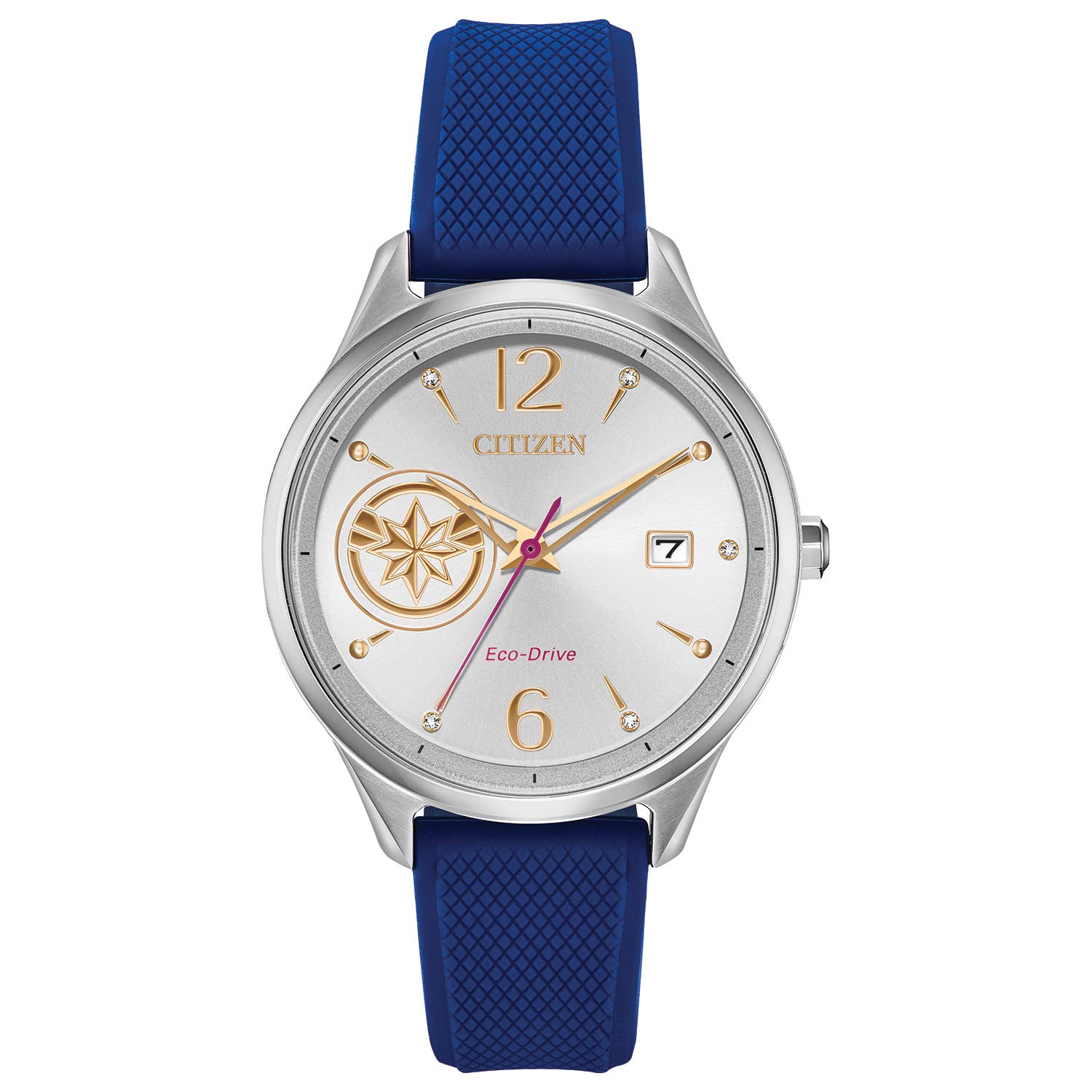 Citizen Marvel Captain Marvel Analog Solar Watch FE6101-05W Navy Gold Unisex