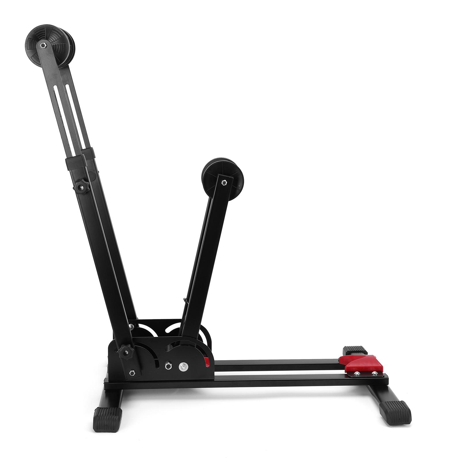 

Вертикальная стойка для хранения велосипеда для гаража, парковочная стойка для велосипеда 24-29 дюймов, напольная, для помещений и улицы, складная, усиленная, нагрузка 30 кг, велосипедная стойка