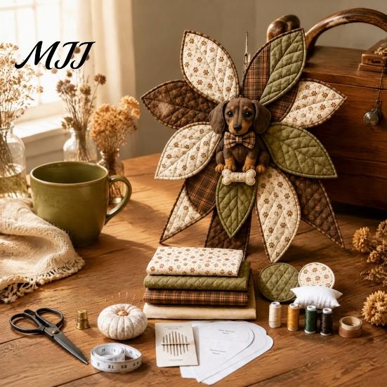 Retro-Stil Stoffdekorationen Große Schleife Patchwork DIY-Set, Nähen Bauernhaus Front Bastelsets für Erwachsene Tür Tier-Set Erwachsene, Haus Wand Veranda