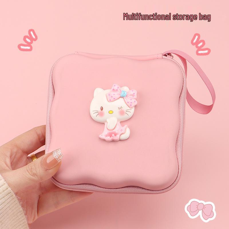 Cute Cartoon Camera & Cable Organizer: Portable, Large Capacity Storage Bag