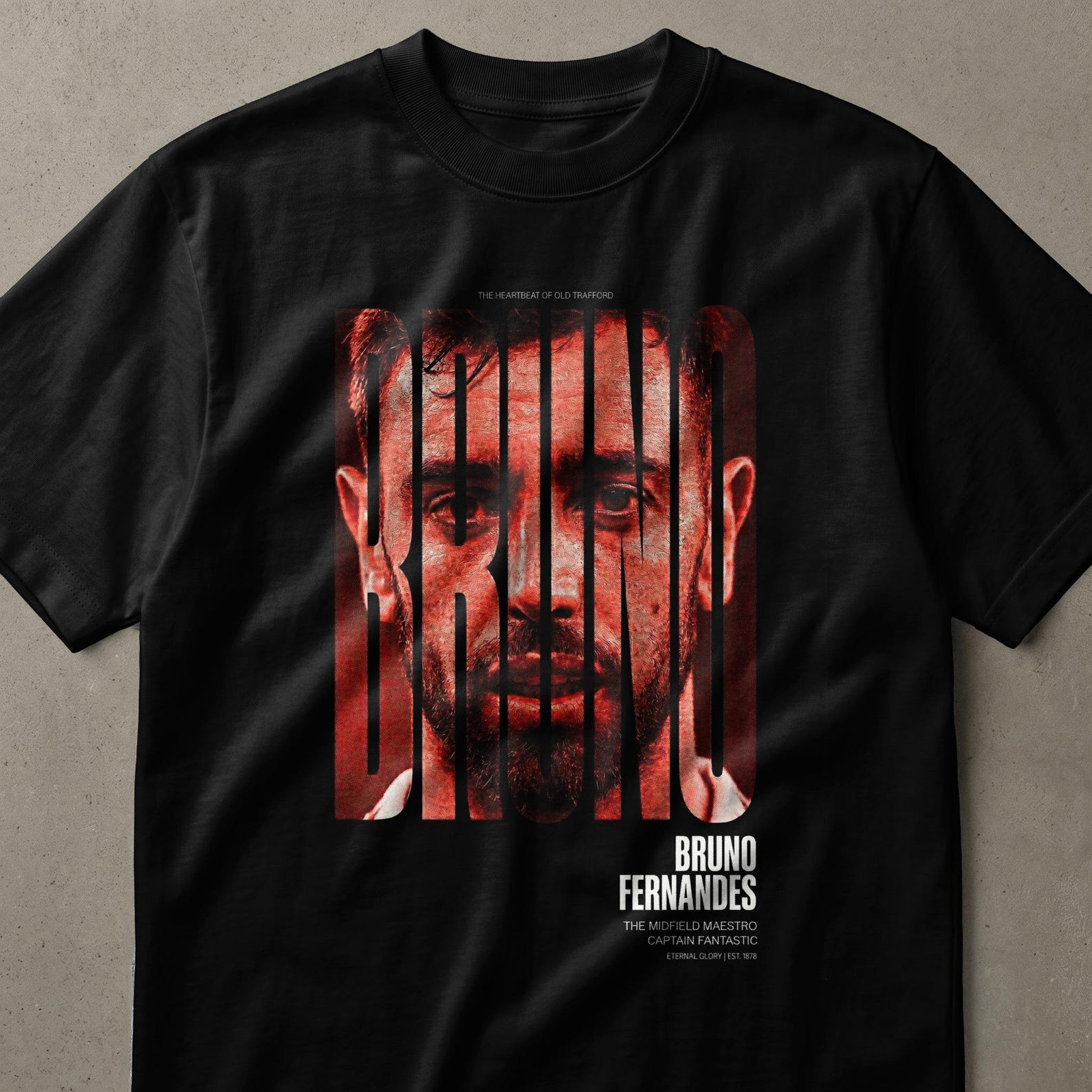 Bruno Fernandes T-Shirt, Iconic Footballer Graphic Art Tee, Sports Fan Apparel Gift, Modern Player Portrait Unisex Shirt 3XL
