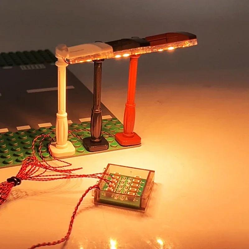 Flash Lamp City Street Light Lightsaber Spotlight Candle Lamp Bricks DIY 0.8mm Pin 1x1 1x4 1x2 LED Remote Control Building Block