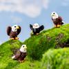 4Pcs Mini Eagle Figurines Miniature Resin Animal Ornaments Mini Bald Eagle Collectibles for DIY Craft Accessories Fairy Garden Decoration