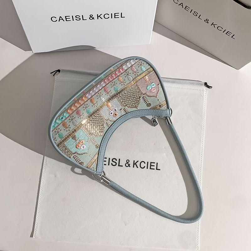 

Caeisl & Kciel Women s Bag Niche Summer Underarm Bag Daily Commuter All-Match Portable Shoulder Baguette Bag Women Blue New Product Special Price