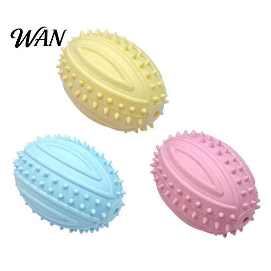 Raised Texture Dog Toy Teething Toys with Spike Teeth Cleaning Ball Bite-Resistant Rugby Interactive With Sound for Small Medium Large Dogs