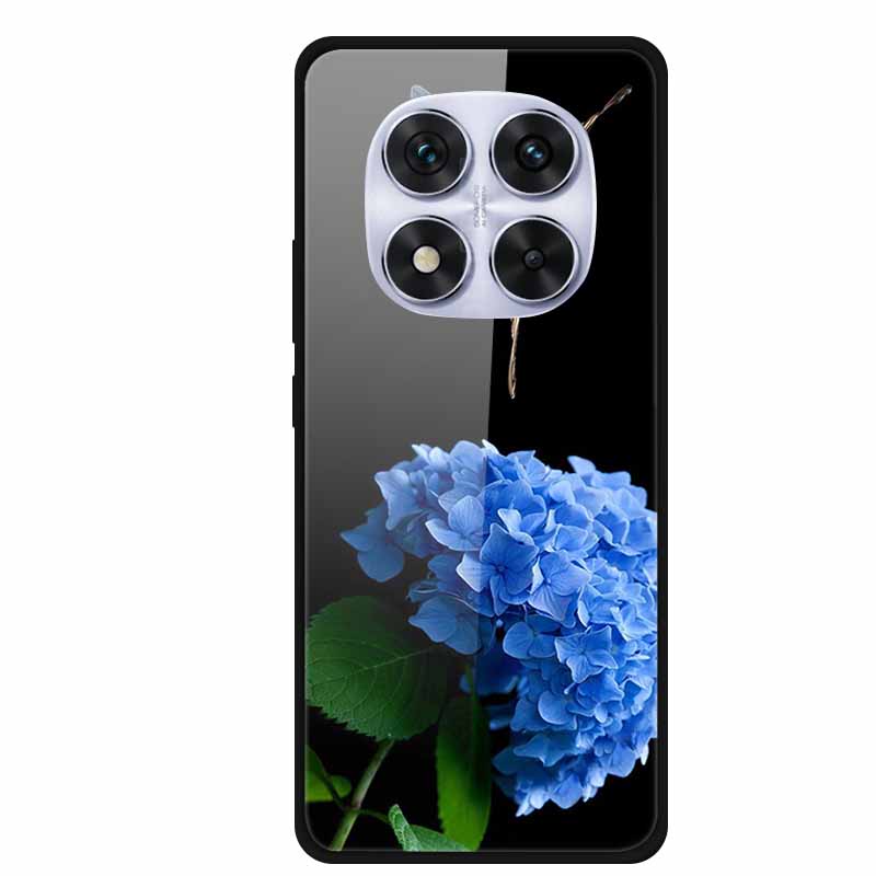 Tempered Glass Case For Redmi Note 14 Pro Coque 14Pro Flowers Phone Cases For Xiaomi Redmi Note14 Pro Hard Back Cover Case Funda