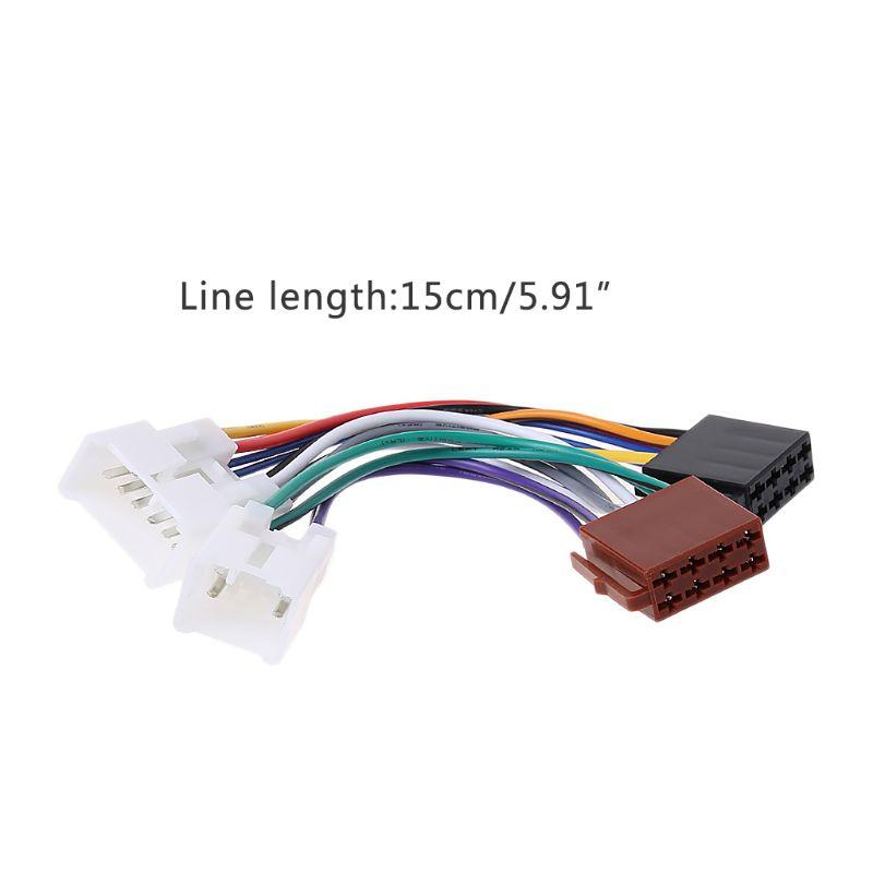 ISO Car Radio Wiring Harness Adapter Plug Cable For TOYOTA Lexus MR2 Land Cruiser RAV4 Solara Yaris H8WE Radio Accessories 4
