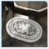 Faux Cashmere Oval Bathroom Mat – Water Absorbent & Non-slip Entrance Mat