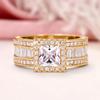 Delicate Square Zirconia Dazzling Ring For Women Engagement Wedding Ring Luxury Sparkling Bridal Rings Jewelry Accessories