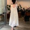 Spring Summer Women's Camisole Solid Backless DressesV-Neck Sleeveless Bow Party Casual Sexy Vacation Sweet Lady Dress