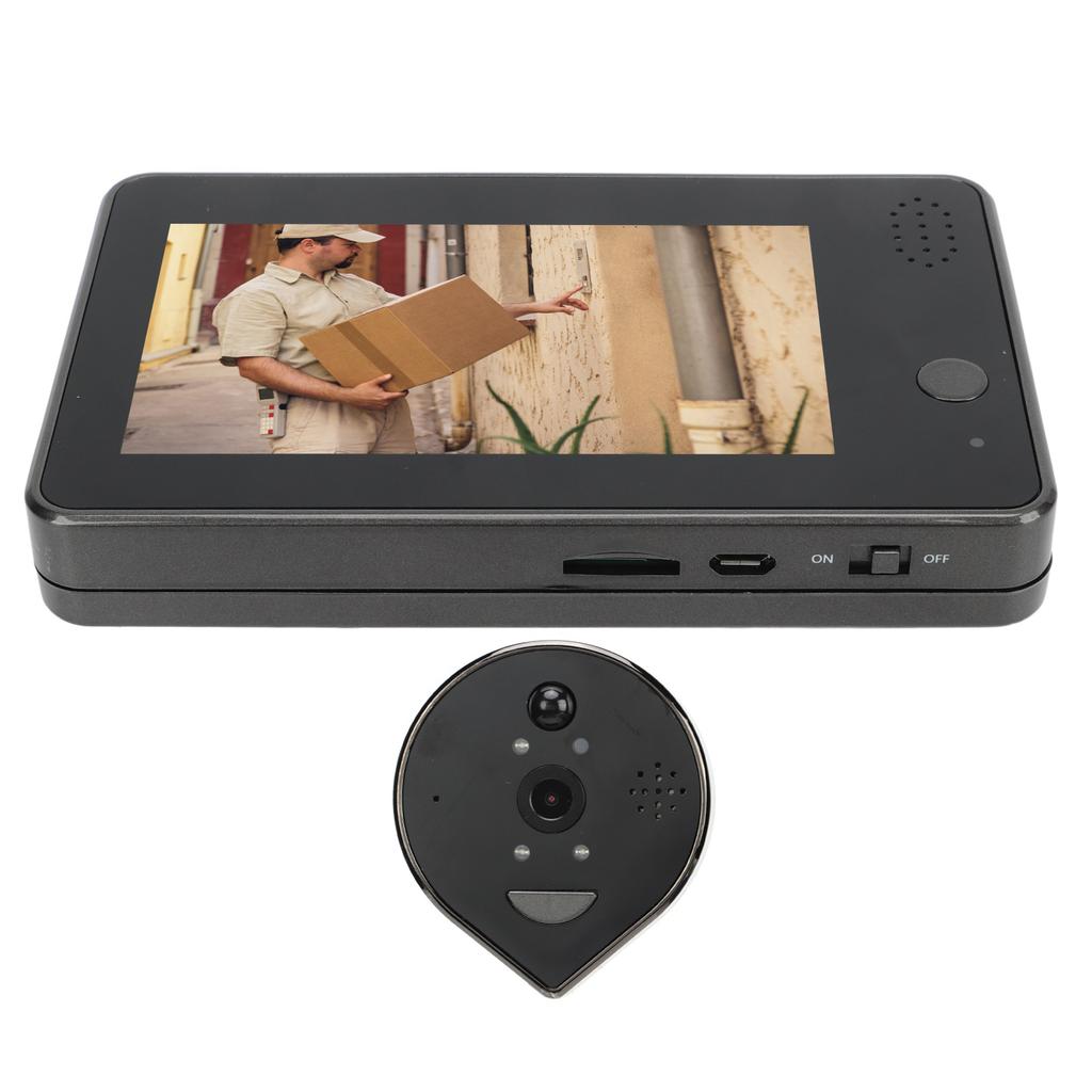Digital Door Camera 4.3in LCD Monitor Motion Detection Night Vision Waterproof APP Monitoring for