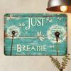 Vintage Metal Dandelion Sign 30cm Rustic Wall Decor for Cafe Bar Home