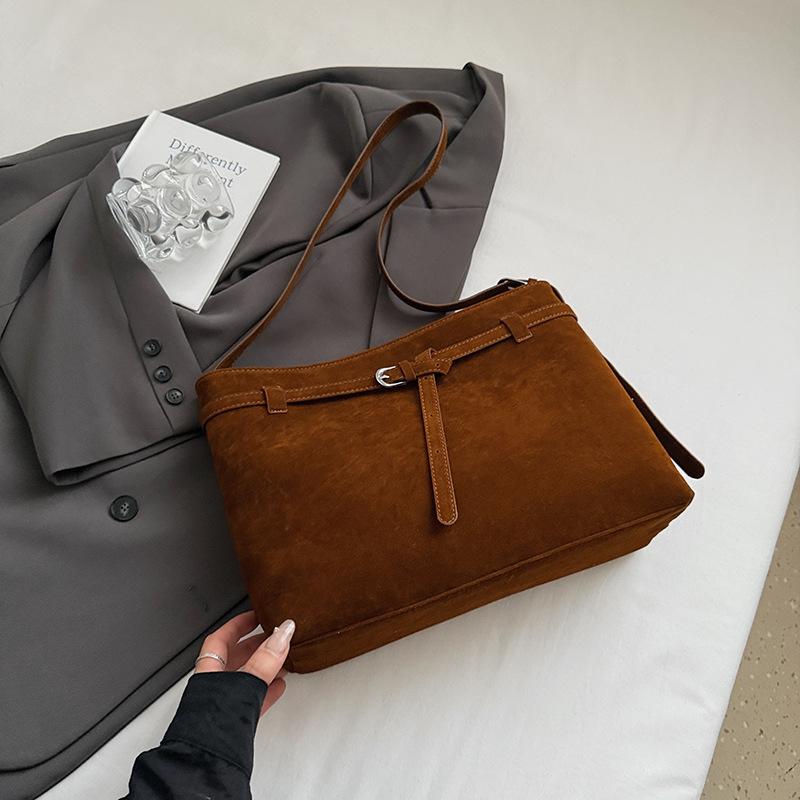 Большая вместительная сумка-тоут женская новая осенняя ретро замшевая подмышечная сумка для commuters плечо мессенджер сумка сумка женская