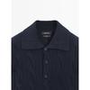 Masimodutti Wool Braided Knit Polo Sweater