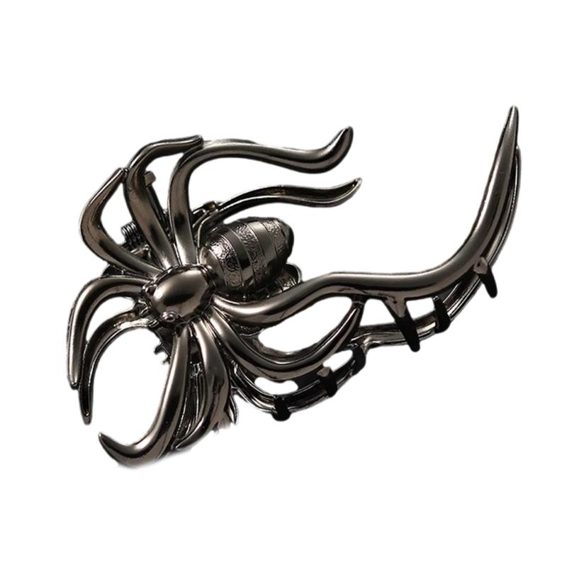 

3D Spiders Hair Claw Clip Strong Grip Multiuse Hair Clamp For Women Daily Activity and Halloween Party Punk Headpiece