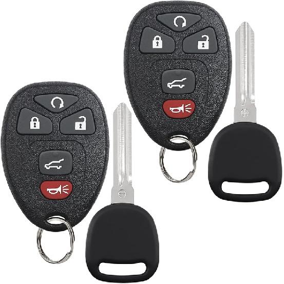 2-Pack Key Fob Replacement for Chevy Silverado 1500 2500 3500,Traverse Tahoe Equinox Suburban,GMC Acadia Savana Sierra Yukon, Buick Enclave, Saturn