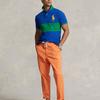 Polo Ralph Lauren Ss23 Wide Stripe Logo Print Cotton Short Sleeve Polo Shirt Men Tops Blue-Green MNPOKNI1N822155-401