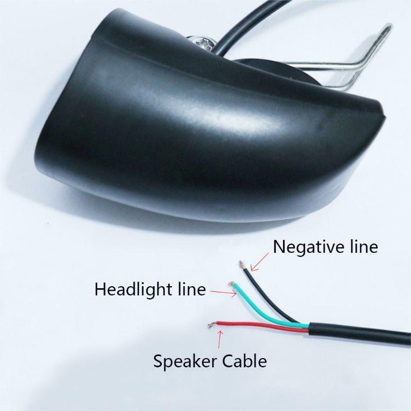 36V 48V  Electric eBike Light Scooter Lamp 4 LED Bicycle Front Headlight W/ Horn