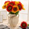 Sunflower fake flower single branch large flower head home living room decorative flower