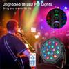 USB 5V 18LED RGB Stage Par Light With Remote Control Sound Activated Multicolor Uplight For Family Party Pub Club Disco Decor